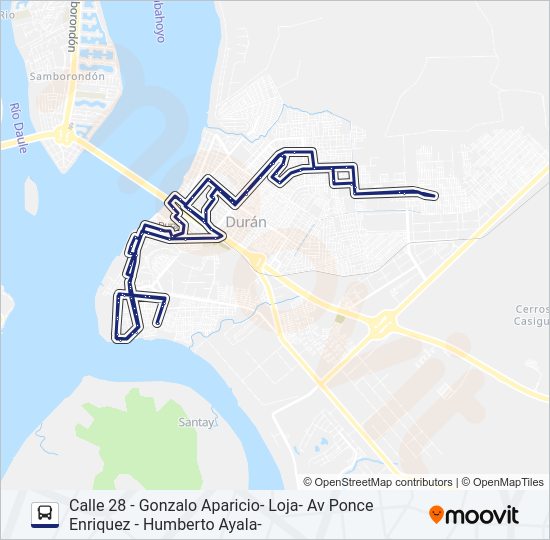 Mapa de RUTA 17-1A de autobús