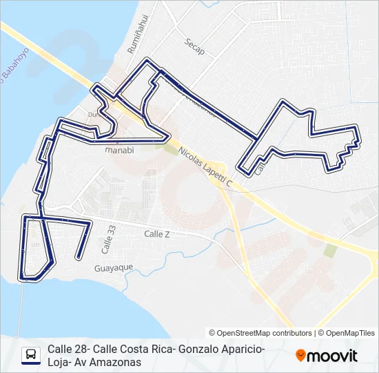 RUTA 17-1B Bus Line Map