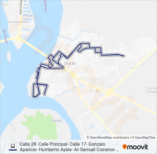 Mapa de RUTA 18-1A de autobús