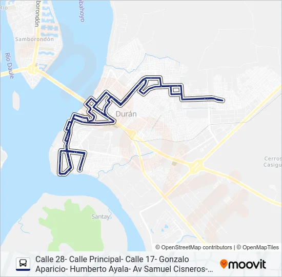RUTA 18-1A Bus Line Map