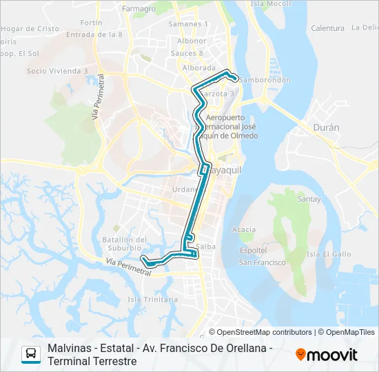 RUTA 128 Bus Line Map