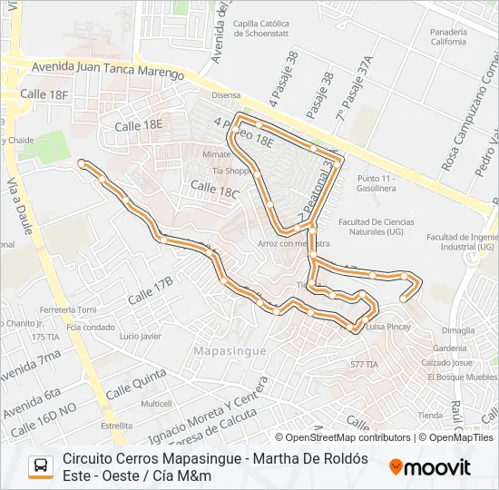 EX07 Bus Line Map