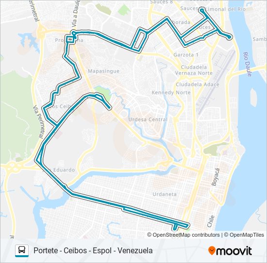 RUTA 65 - ESPOL bus Line Map