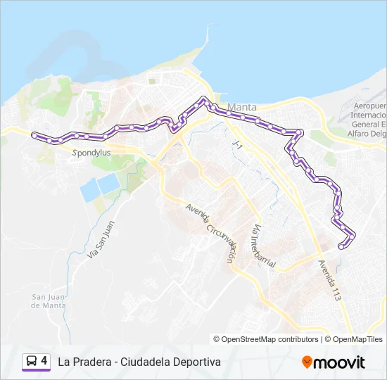 4 Bus Line Map