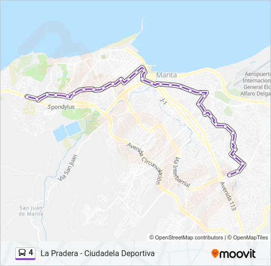 4 Bus Line Map