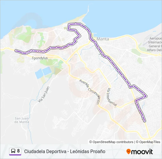 8 Bus Line Map