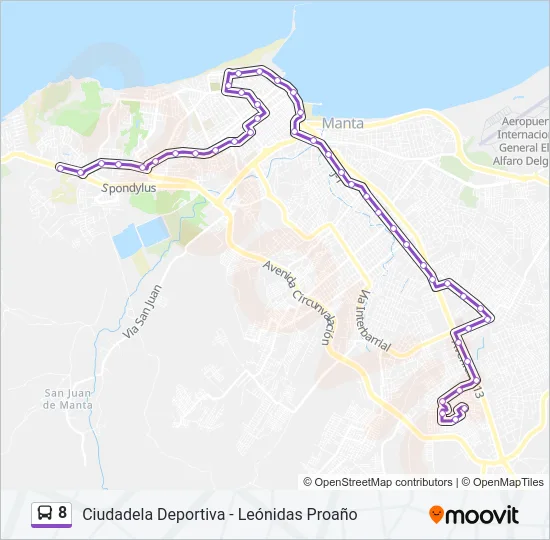 8 Bus Line Map