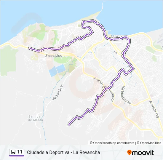 11 Bus Line Map