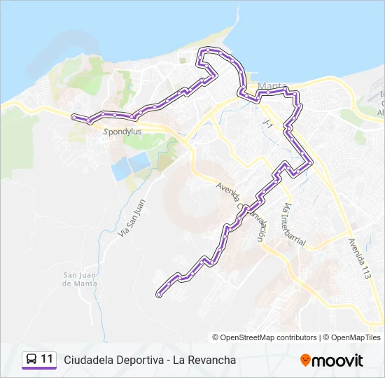 11 Bus Line Map