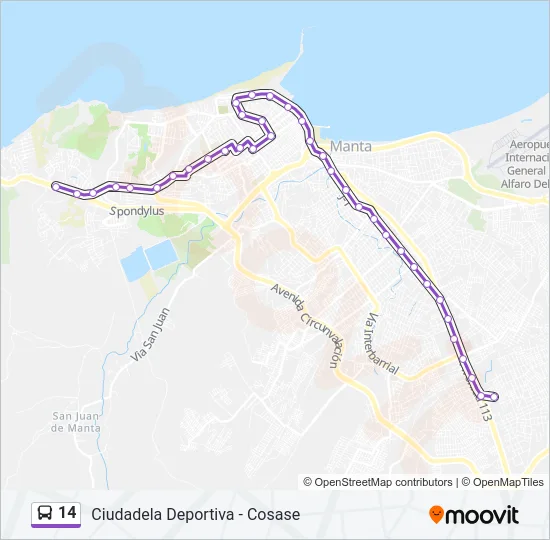14 Bus Line Map