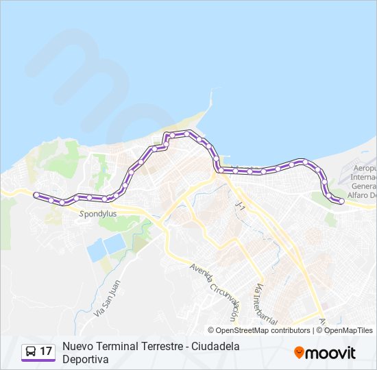 Mapa de 17 de autobús