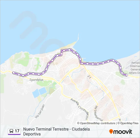 17 Bus Line Map