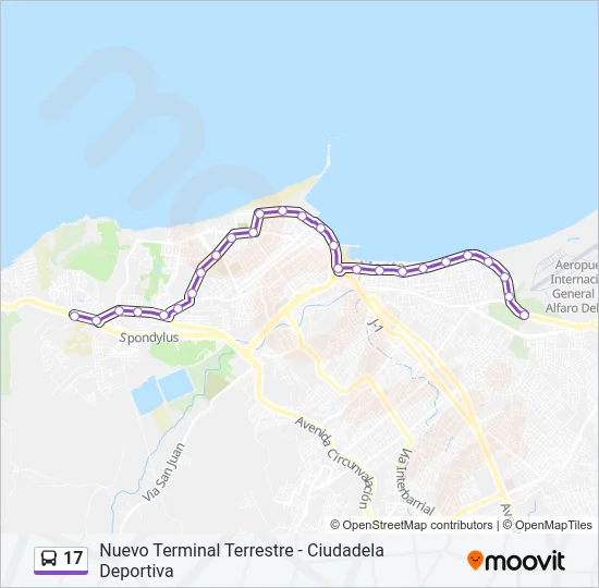 17 Bus Line Map