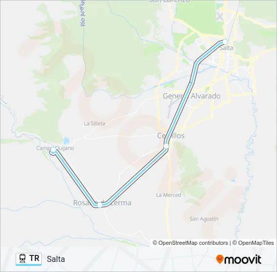 TR Train Line Map