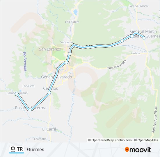 TR Train Line Map