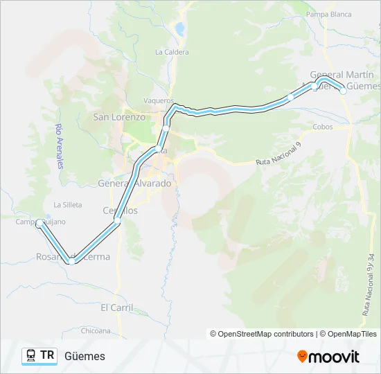 TR Train Line Map
