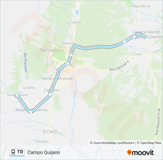 TR Train Line Map