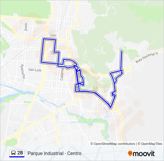 2B Bus Line Map