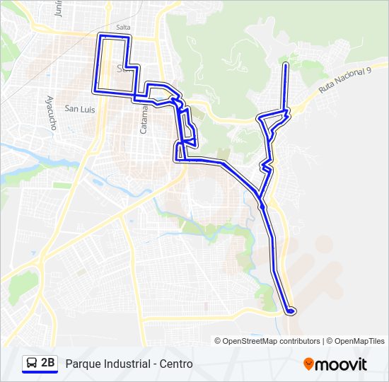 2B Bus Line Map