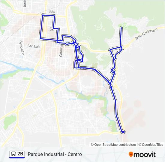 2B Bus Line Map