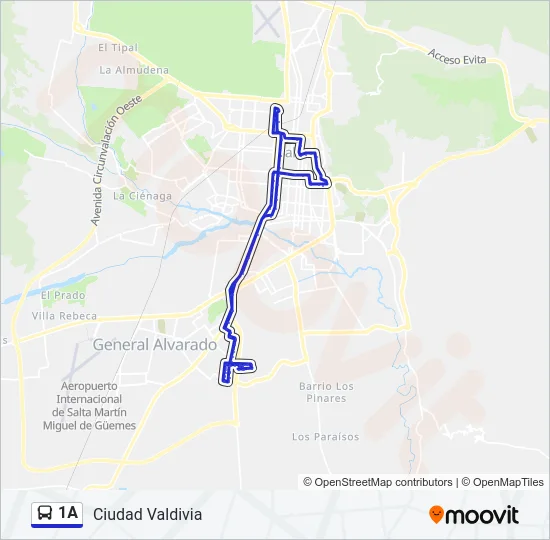 1A Bus Line Map