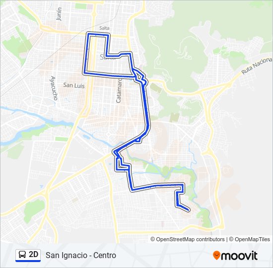 Mapa de 2D de autobús