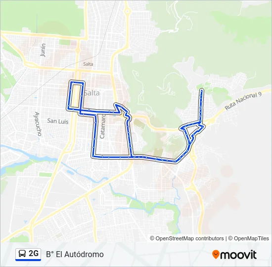 2G Bus Line Map