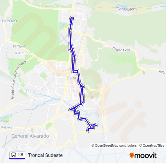 TS Bus Line Map