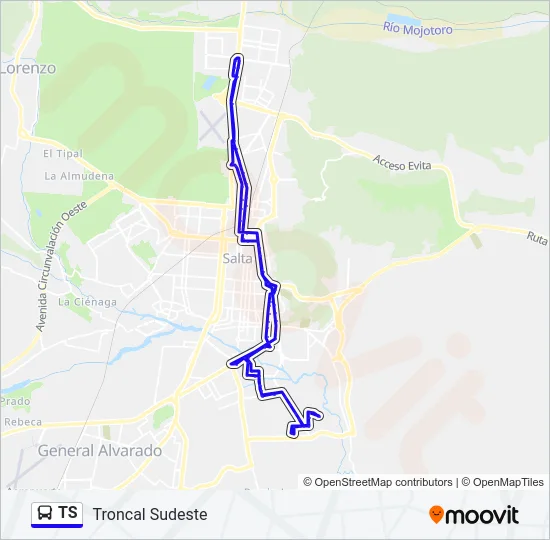 TS Bus Line Map