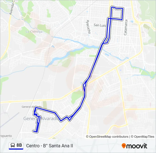 8B Bus Line Map