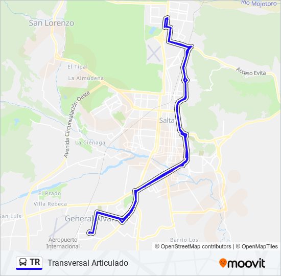Mapa de TR de autobús