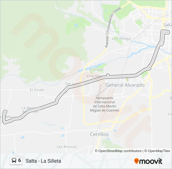 6 Bus Line Map