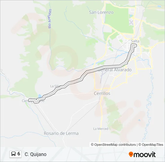 6 Bus Line Map