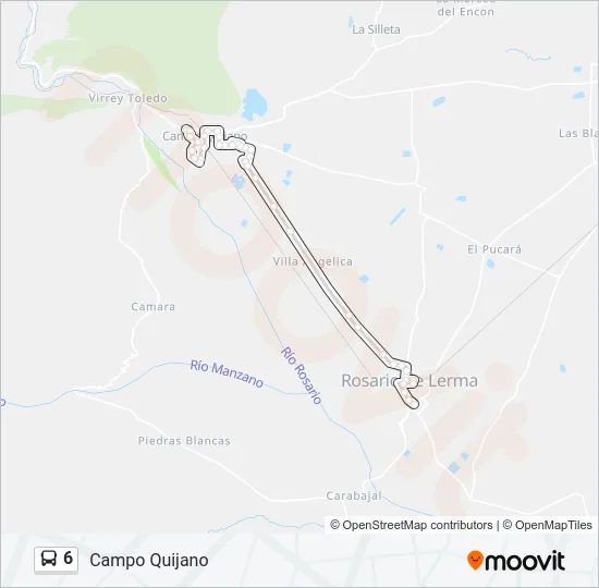 6 Bus Line Map