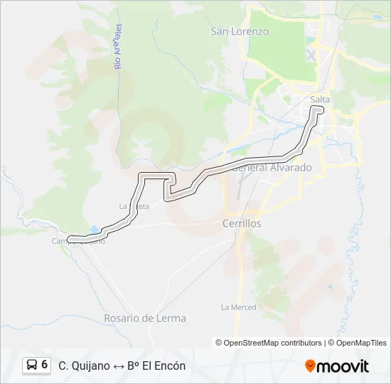 6 Bus Line Map