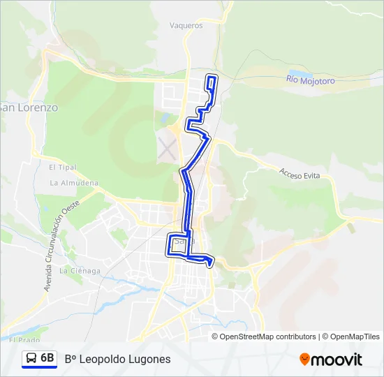 6B Bus Line Map