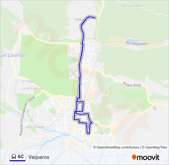 6C Bus Line Map