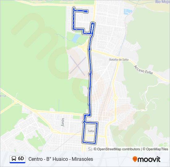 Mapa de 6D de autobús
