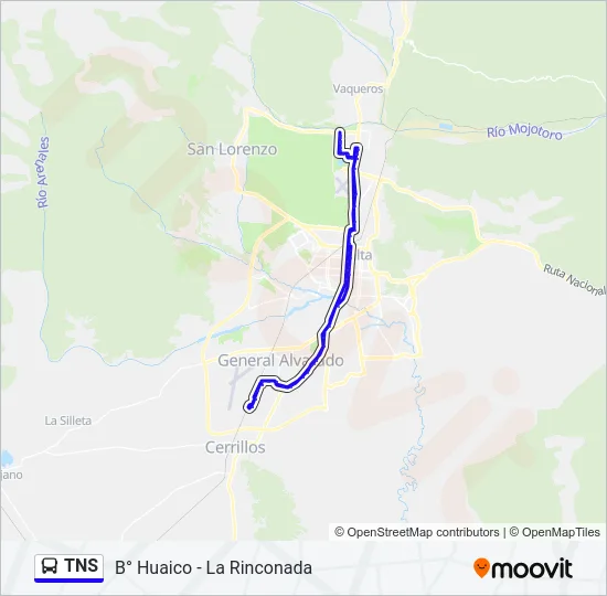 TNS Bus Line Map