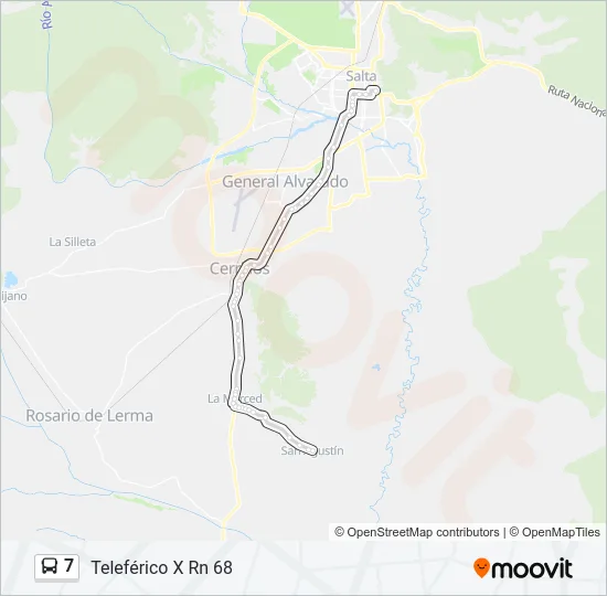 7 Bus Line Map