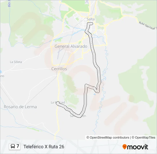 7 Bus Line Map
