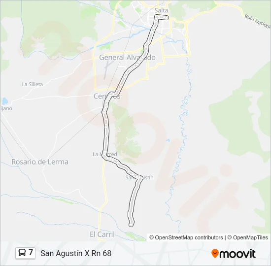 7 Bus Line Map