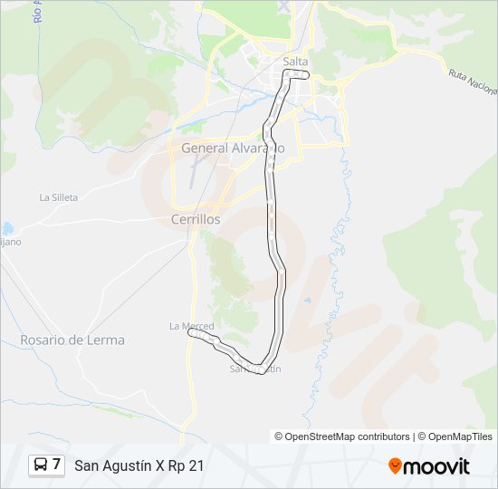 7 Bus Line Map