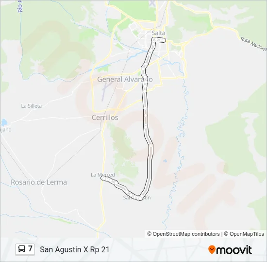 7 Bus Line Map