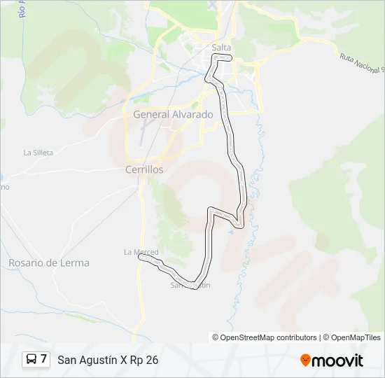 7 Bus Line Map