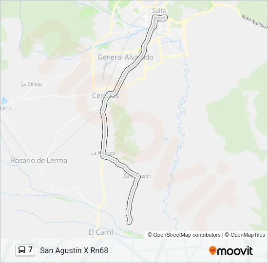 7 Bus Line Map