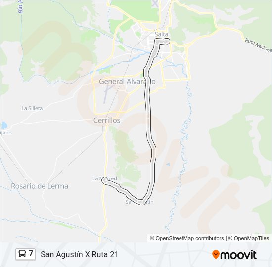 7 Bus Line Map