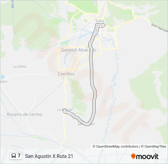 7 Bus Line Map