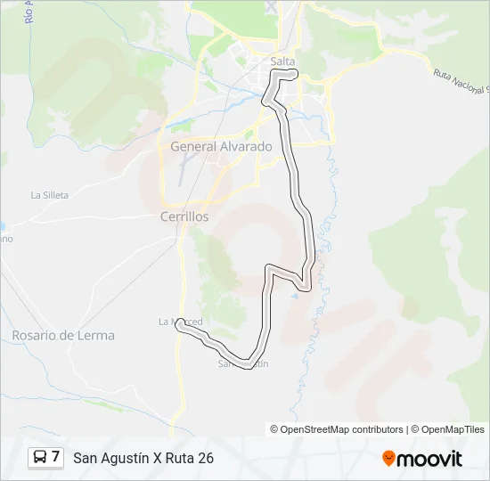 7 Bus Line Map