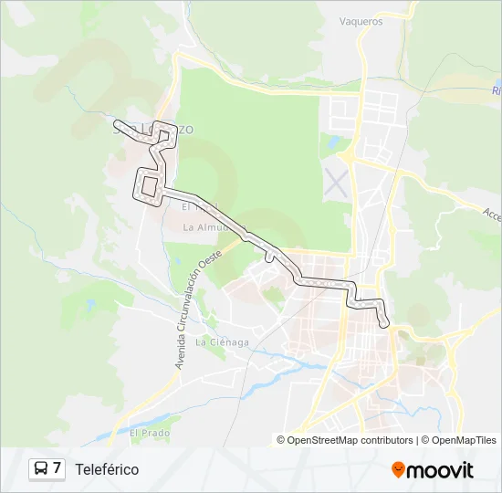 7 Bus Line Map